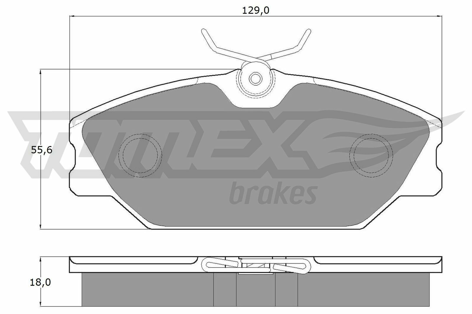 Sada brzdových destiček, kotoučová brzda TOMEX Brakes